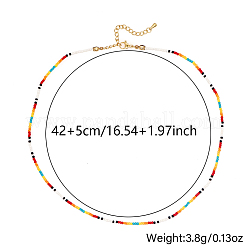 Bohemian Round Glass Seed Beaded Necklaces for Summer Vacation Casual Jewelry&nbsp;JB7910
