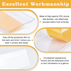 PVC Table Card Display Frame&nbsp;LS-AJEW-WH0252-62