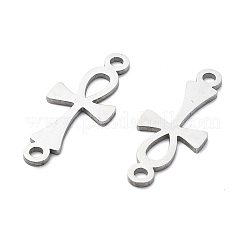 304 Stainless Steel Religion Ankh Cross Links Connector Charms&nbsp;STAS-S153-01P