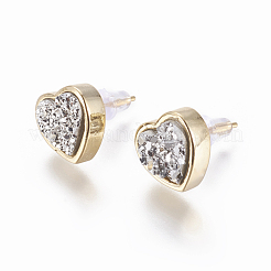 Brass Stud Earrings&nbsp;EJEW-J098-EG