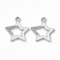 Alloy Rhinestone Pendants&nbsp;PALLOY-P287-09