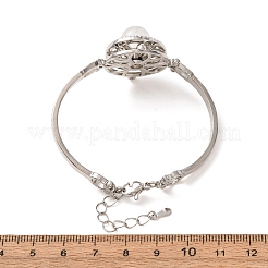 Rotating Sun Natural Quartz Crystal Link Bracelets&nbsp;GG-CBA0251-11P-11