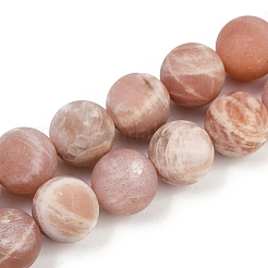Round Natural Sunstone Beads Strands&nbsp;G-K068-29-10mm