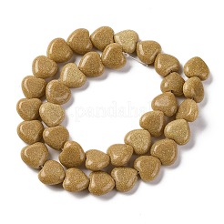 Synthetic Yellow Goldstone Beads Strands&nbsp;G-I372-A11-01