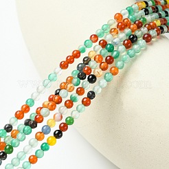 Natural Agate Round Bead Strands&nbsp;X-G-A130-3mm-K03