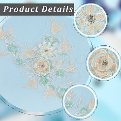 Polyester Embroidery Lace Sewing Ornaments&nbsp;DIY-WH20031-079B