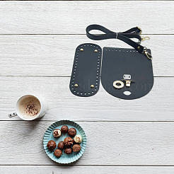 1 Bag Handmade PU Leather Crochet Shoulder Bag Accessories Kits&nbsp;DIY-CL0001-04A