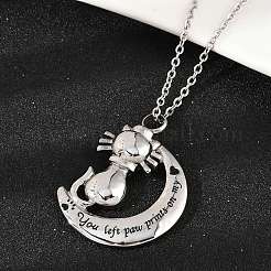 304 Stainless Steel Black Enamel Pet Urn Ashes Necklaces&nbsp;NJEW-K286-01A-P