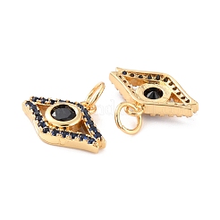 Brass Micro Pave Cubic Zironia Pendants&nbsp;KK-D065-09G