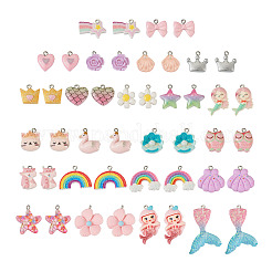 46Pcs 23 Styles Opaque & Transparent Resin Pendants&nbsp;RESI-TA0001-57
