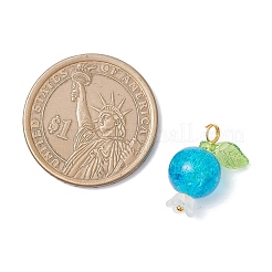 Spray Painted Crackle Glass and Acrylic Pendants&nbsp;PALLOY-JF04522