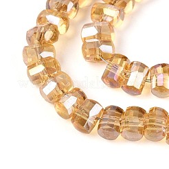 Electroplate Transparent Glass Beads Strands&nbsp;EGLA-N022-09A-B07
