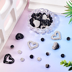 60Pcs 8 Styles Polymer Clay Rhinestone Beads&nbsp;CLAY-BT0001-13