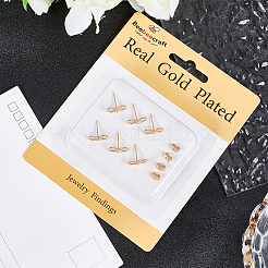 10Pcs Brass Stud Earring Findings&nbsp;KK-BBC0022-25