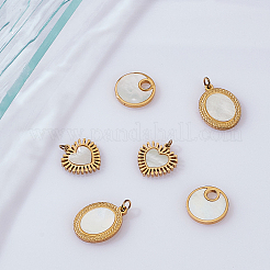 6Pcs 3 Styles Shell Pendants&nbsp;STAS-CA0001-49