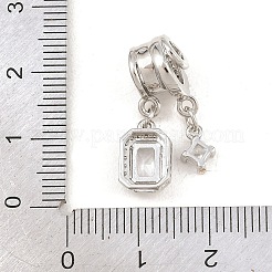 Brass Micro Pave Cubic Zirconia Pendants&nbsp;KK-Z151-17P