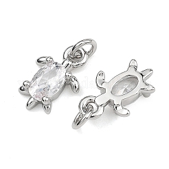 SHEGRACE Brass Clear Cubic Zirconia Charms&nbsp;XGRQ2O138-417P