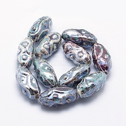 Eco-Friendly Glazed Porcelain Beads&nbsp;PORC-P027-D08