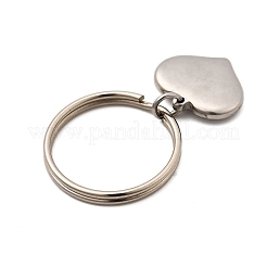 4 Pcs 304 Stainless Steel Heart Keychains&nbsp;KEYC-JKC01332