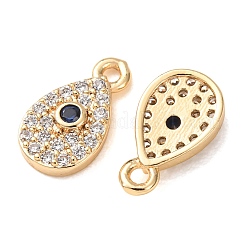Brass Micro Pave Cubic Zirconia Charms&nbsp;CU-K002-01C-02