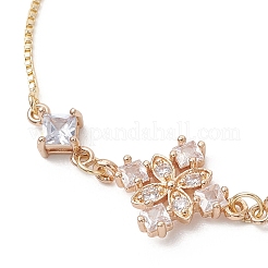 Electroplate Glass Faceted Rondelle Beaded Alloy Pendant 304 Stainless Steel Curb Chain Necklaces for Women&nbsp;NJEW-JN05764-01