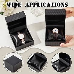 Square Diamond Print Cardboard Jewelry Watch Storage Boxes&nbsp;CON-WH0092-56