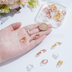 30Pcs 3 Colors Brass Clip-on Earring Converters Findings&nbsp;KK-ME0001-85