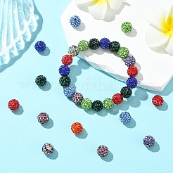 30Pcs Pave Disco Ball Beads&nbsp;RB-YW0001-14P