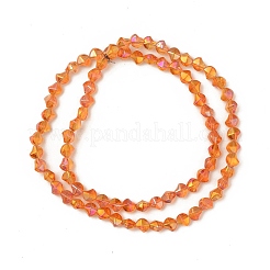 Electroplate Transparent Glass Beads Strands&nbsp;EGLA-L044-H-FR05
