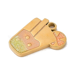 Ion Plating(IP) 304 Stainless Steel Sequins Enamel Pendants&nbsp;STAS-M080-10G-01