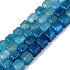 Natural Blue Agate Beads Strands&nbsp;G-Q608-10C