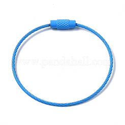 Spray Painted 201 Stainless Steel Wire Cable Keychains&nbsp;X-BJEW-T019-01