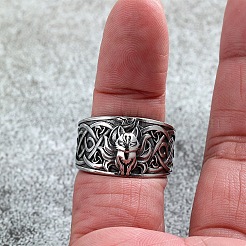 Retro 304 Stainless Steel Finger Rings for Men&nbsp;WGC3F58-01