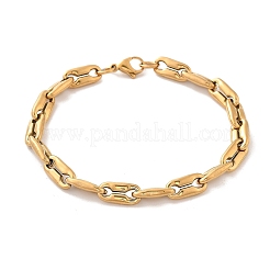 304 Stainless Steel Coffee Bean Chain Bracelets for Women Men&nbsp;BJEW-F488-27G
