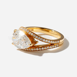 Alloy Rhinestone Finger Rings for Women&nbsp;WG1ECA2-01