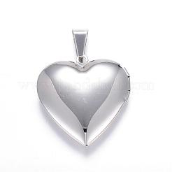 Tarnish Resistant 316 Stainless Steel Locket Pendants&nbsp;STAS-N0016-03P