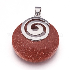 Synthetic Goldstone Pendants&nbsp;KK-F751-D18