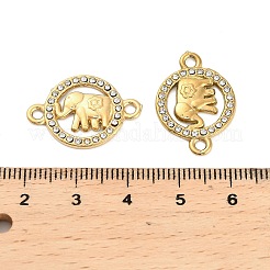 304 Stainless Steel Crystal Rhinestone Connector Charms&nbsp;STAS-U047-19G