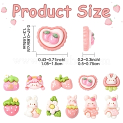 20Pcs Cute Opaque Resin Decoden Cabochons&nbsp;RESI-YW0005-48