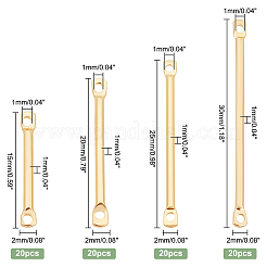 80Pcs 4 Styles Brass Linking Bars&nbsp;FIND-PH0005-90