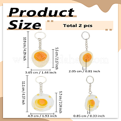 2Pcs 2 Styles PVC Egg Keychain&nbsp;KEYC-LP0001-66