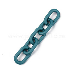 Opaque Spray Painted Acrylic Linking Rings&nbsp;OACR-T024-02-I