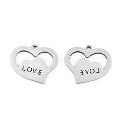 Non-Tarnish Valentine's Day 201 Stainless Steel Pendants&nbsp;STAS-S081-082