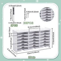 2 Sets 18 Grids PVC Plastic Inkpad Storage Holder&nbsp;ODIS-UN0001-15A