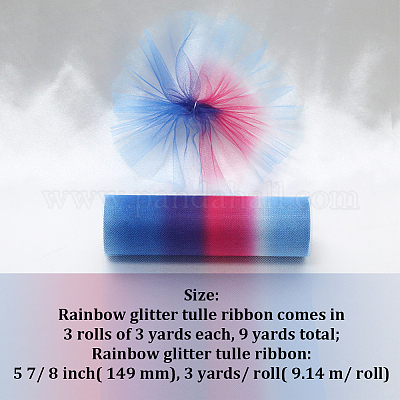 Polyester Deco Mesh Ribbons&nbsp;PW-WG7A161-03-1