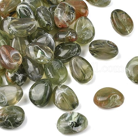 Opaque Acrylic Beads OACR-Z036-02D-1