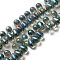Electroplate Glass Beads, Top Drilled, Teardrop, Light Sea Green, 8.5x5x5.5mm, Hole: 0.8mm