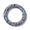 Silicone Beads, Ring, Colorful, 65x10mm, Hole: 3mm