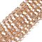 Transparent Glass Beads, 32 Facets, AB Color Plated, Round, Wheat, 6x5.5mm, Hole: 1.2mm, about 91pcs/strand, 19.29''(49cm)