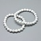 Synthetic Turquoise Jasper Bead Stretch Bracelets, Round, Inner Diameter: 2-1/8 inch~2-3/8 inch(5.5~6cm), Bead: 8mm